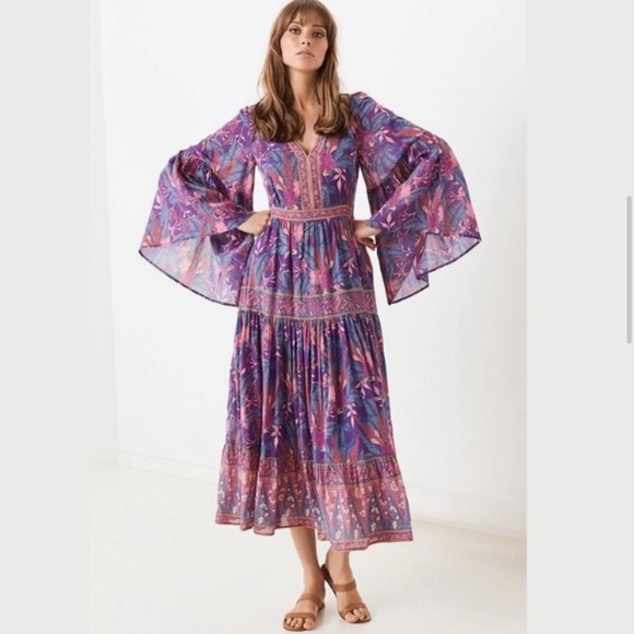 Spell Boho Floral Bianca Gown NWT - Picture 3 of 8